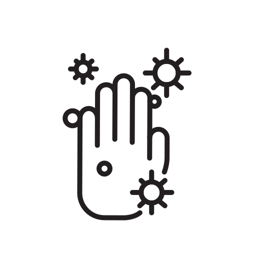 Coronavirus, covid, hand, infected icon