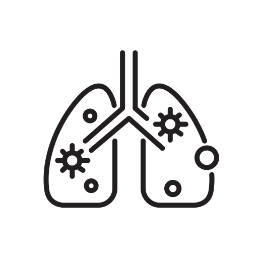 Coronavirus, covid, infected, lungs icon