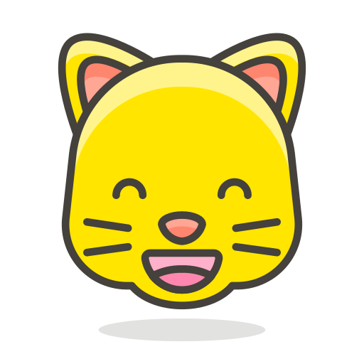 Grinning, face, smiling, cat, eyes icon