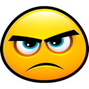 Smiley, face, angry icon
