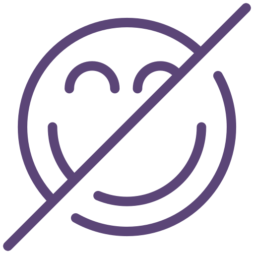 Joke, no, sign, not allowed, face, smile icon
