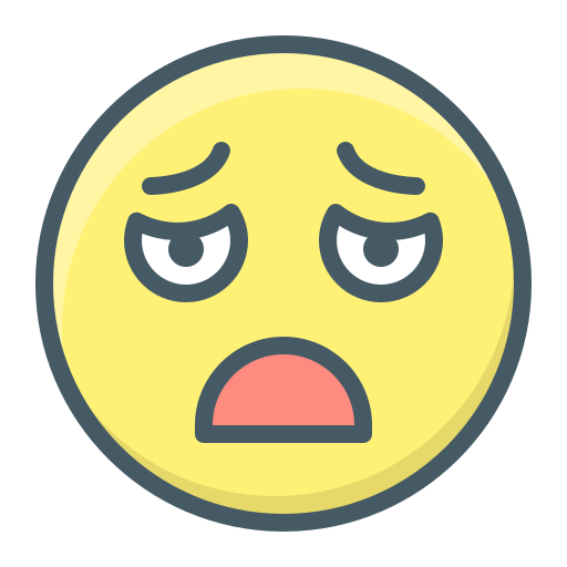Chagrin, emoji, face, sad, sick icon