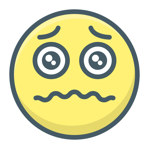 Alarmed, emoji, face, sad, saddened icon