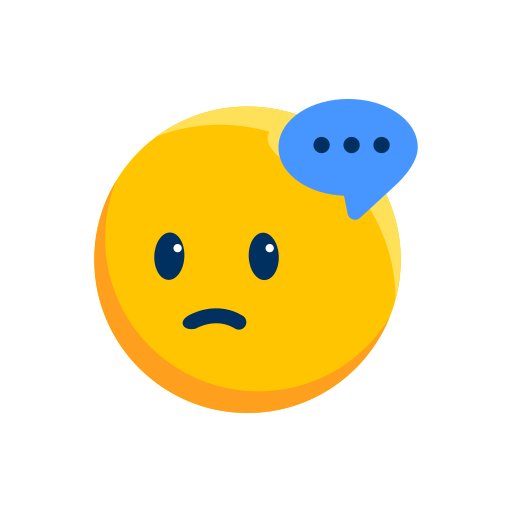 Emoji, emoticon, emotion, face, smiley, think icon
