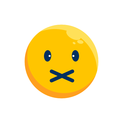 Emoji, emoticon, emotion, face, silent, smiley icon