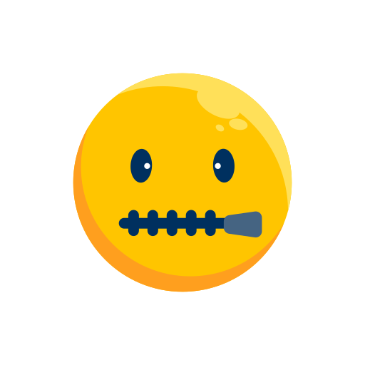 Emoji, emoticon, emotion, expression, face, silent face icon