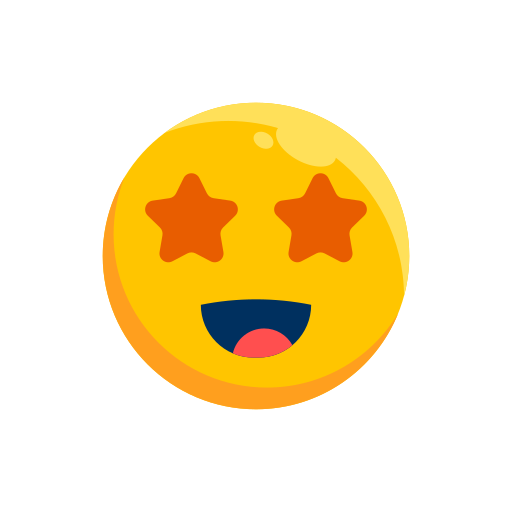 Emoji, emoticon, emotion, expression, face, smiley, star icon