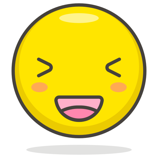Face, grinning, squinting icon