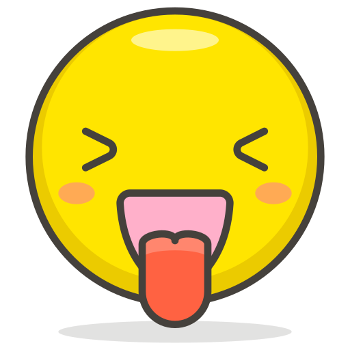 Tongue, face, winking icon