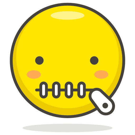 Face, mouth, zipper icon