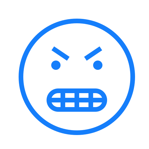 Teeth, angry, face icon