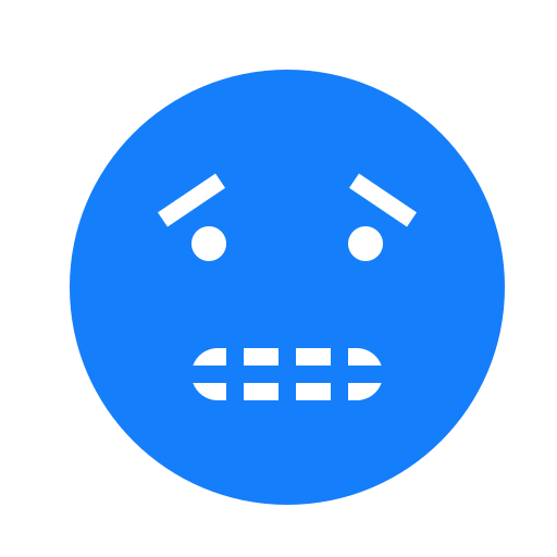 Face, teeth, worried icon