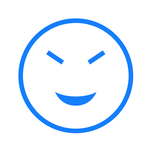 Eyes, face, closed, amused icon