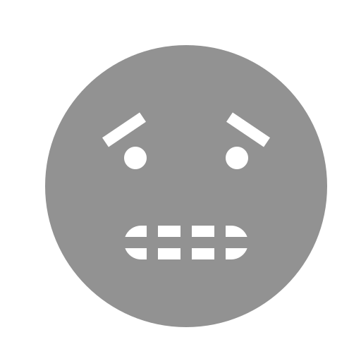 Face, teeth, worried icon