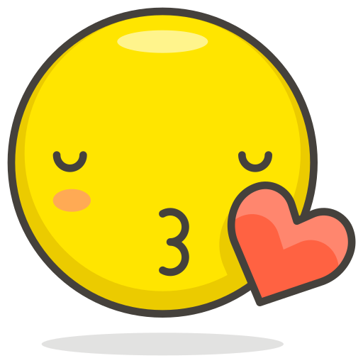 Closed, face, eyes, kissing icon