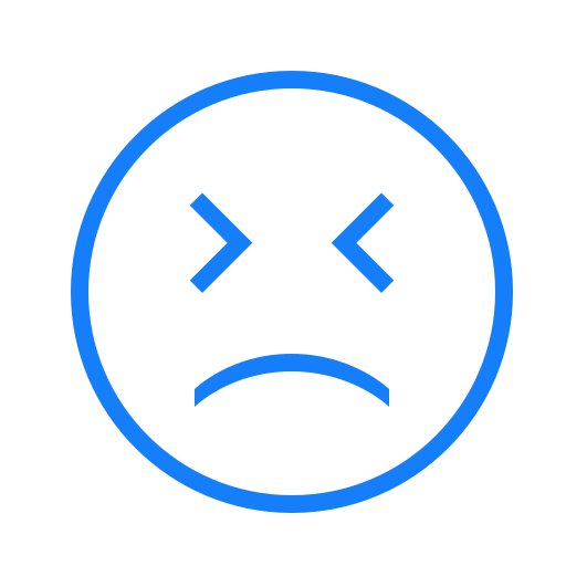 Closed, face, sad, tightly, eyes icon