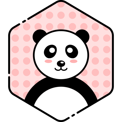 Bear, face, happy, panda icon