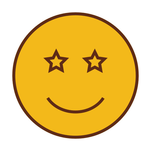 Emoji, emoticon, face, smiley, star icon