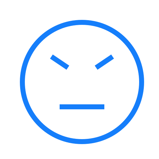 Stubborn, face icon