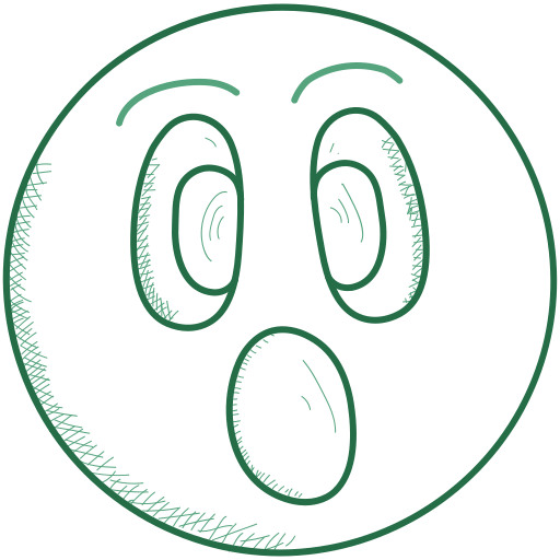 Astonished, confused, face, hushed, surprised, wondering icon