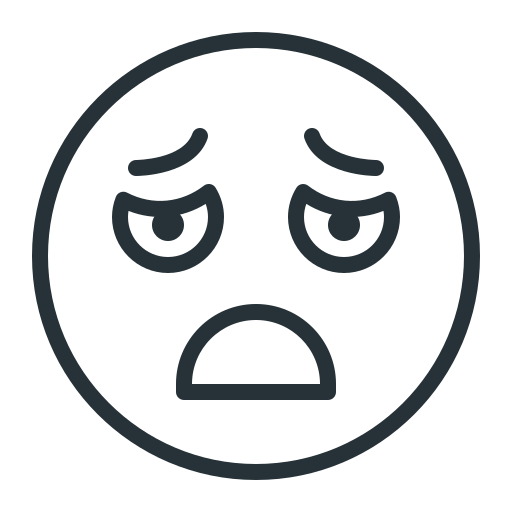 Chagrin, emoji, face, sad, sick icon