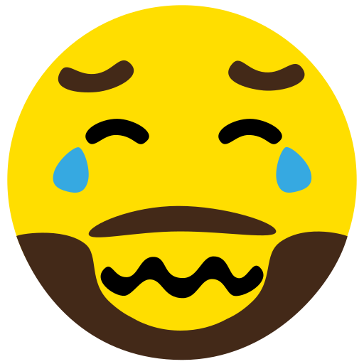 Beard, cry, emoji, face, sad icon