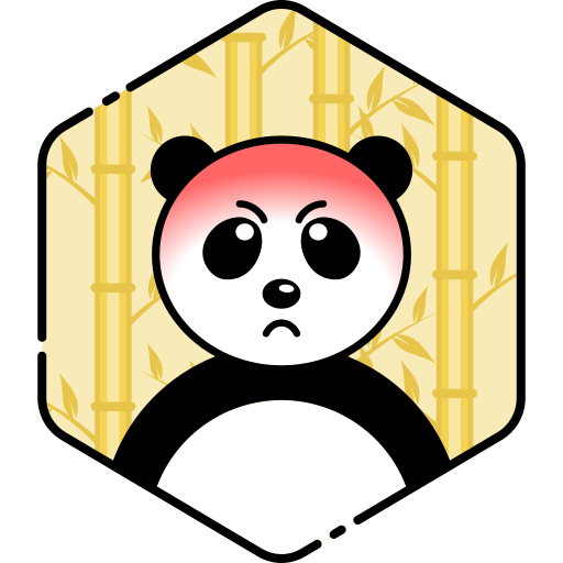 Angry, bear, face, panda icon