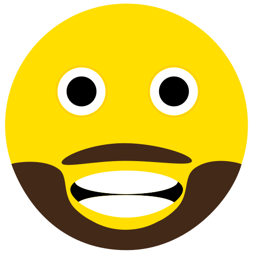 Beard, emoji, face, teeth icon