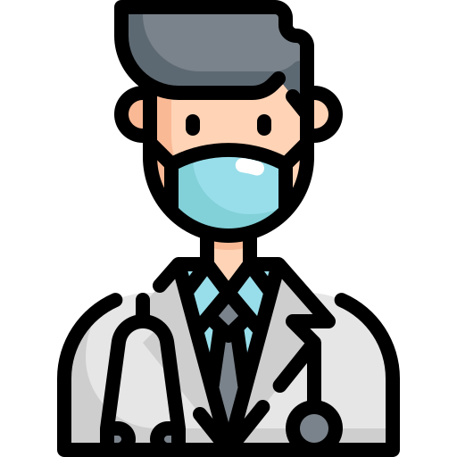 Avatar, doctor, face, man, mask, sick icon