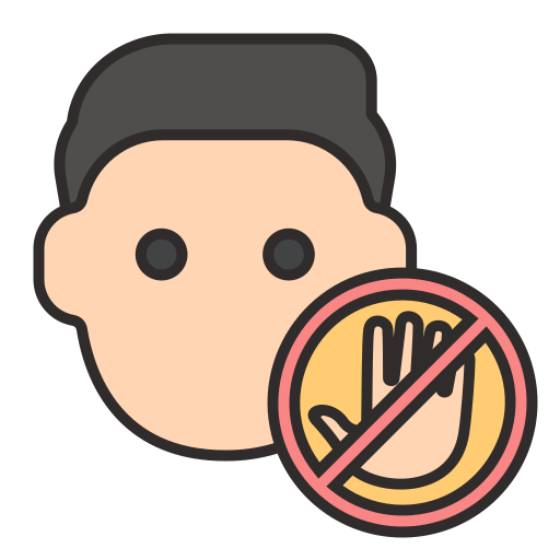 Covid, dont, face, healthcare, protection, touch icon
