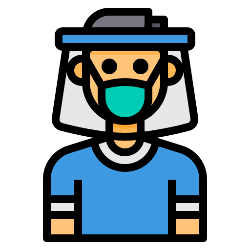 Face, mask, shield, virus icon