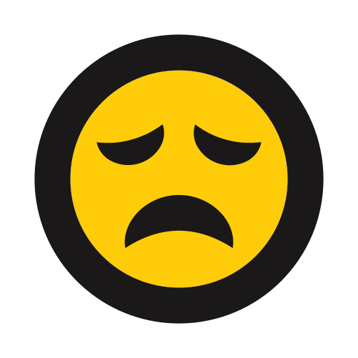 Dismay, embarrassed, scarred, emoji, tired icon