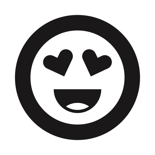 Happy, heart, in love, love, thick lines, emoji, emoticon icon