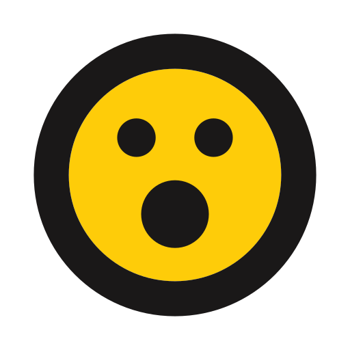 Shock, surprise, emojis, emoticons icon