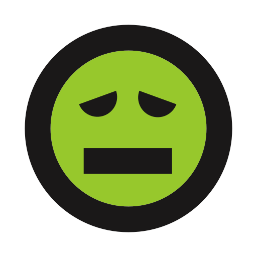 Ill, queasy, sick, emoticon icon