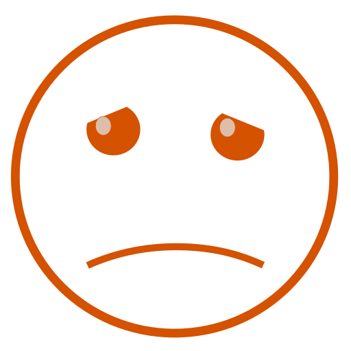 Bad, sad, tired, unlucky icon