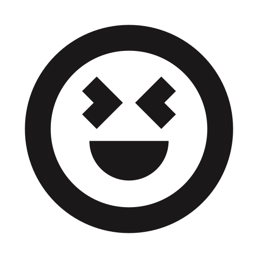Elated, giddy, happy, joy, thick lines, emojis, emoticons icon