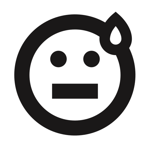 Faint, nervous, sweat, thick lines, emoji, emoticon, emoticons icon