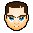 Man, avatar, blue eyes icon
