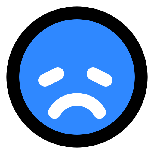 Disappointed, face icon