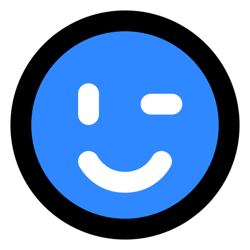 Winking, face icon