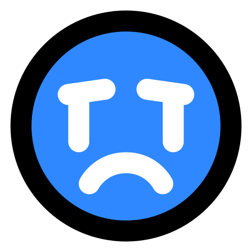 Loudly, crying, face icon