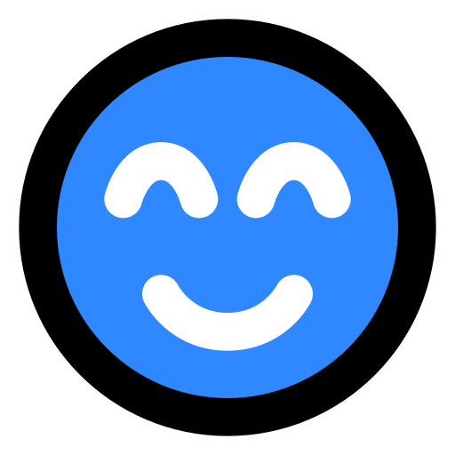 Smiling, face, with, squinting, eyes icon