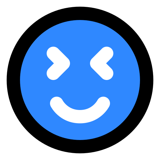 Grinning, face, with, tightly, closed, eyes icon