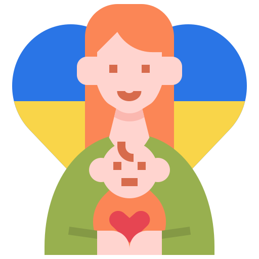 Woman, baby, family, country, nation, ukraine, design icon
