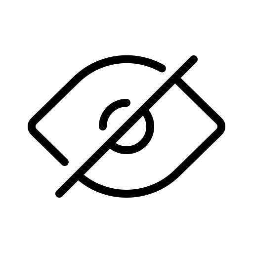 Eye, hide, see, view, vision icon
