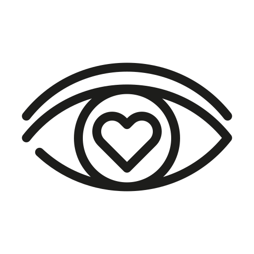 Eye, heart, love, attractive, love and romance, valentines day icon