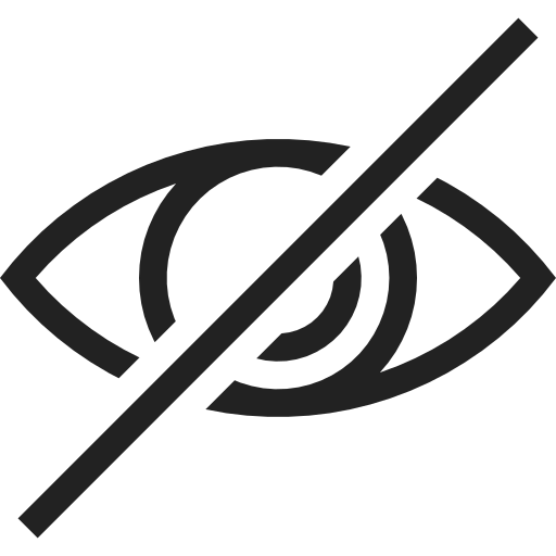 Ban, eye, view, vision, alert, notification, warning icon