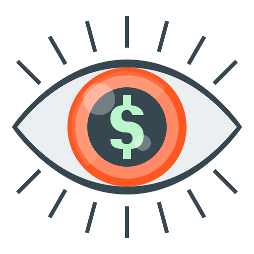 Finance, market, market vision, vision, eye icon