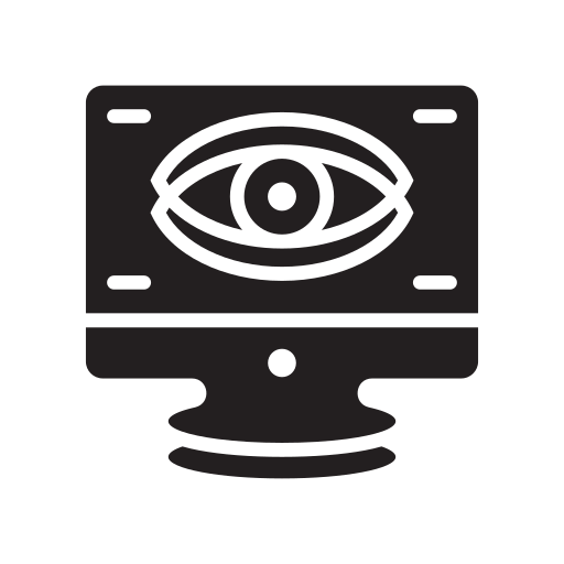 Display, eye, liquid, retail, retina, retinal, scan icon
